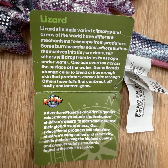 Adventure Planet Reptile‎ Adventure Lizard Sandbag Stuffed Animal Toy - Picture 4 of 6